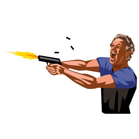 A Man Gun Shooting 33656007 Png