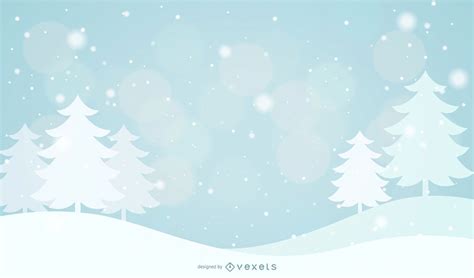 Árbol De Navidad Abstracto Nevado Y Fondo De Copos De Nieve Descargar