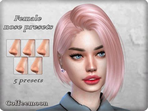Coffeemoons Female Nose Presets In 2021 Sims 4 Body Mods Upturned