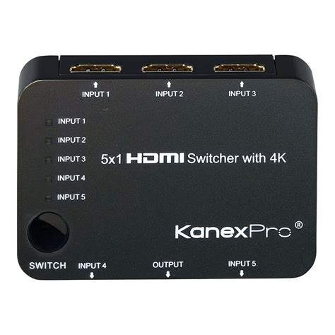 Kanexpro 5x1 Hdmi Switcher Videoaudio Switch 5 X Hdmi Desktop