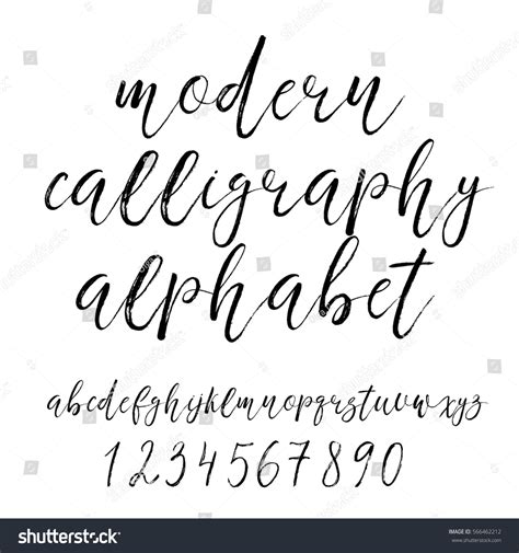 Calligraphy fonts have many uses and are best paired with a simple body font for balanc e. Handwritten Calligraphy Elegant Font Stock Vector ...