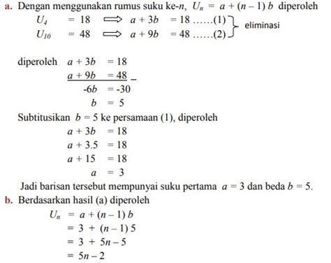 Contoh Soal Baris Dan Deret Aritmatika Beserta Pembahasannya