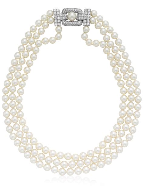 Cultured Pearl And Diamond Necklace Christies