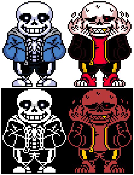 Undertale And Underfell Sans Sprites V16 By Carno Power On Deviantart