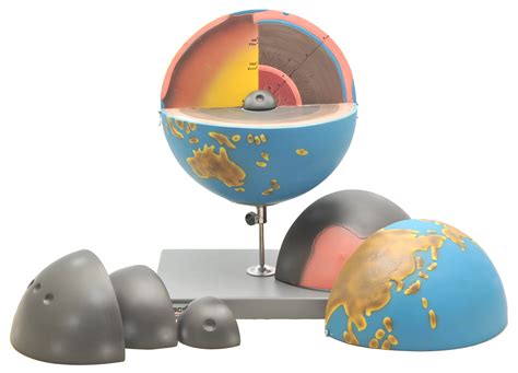 Eisco Labs 7 Piece Globe Model Earth Cross Sectional