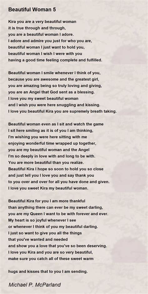 Beautiful Woman By Michael P Mcparland Beautiful Woman Poem