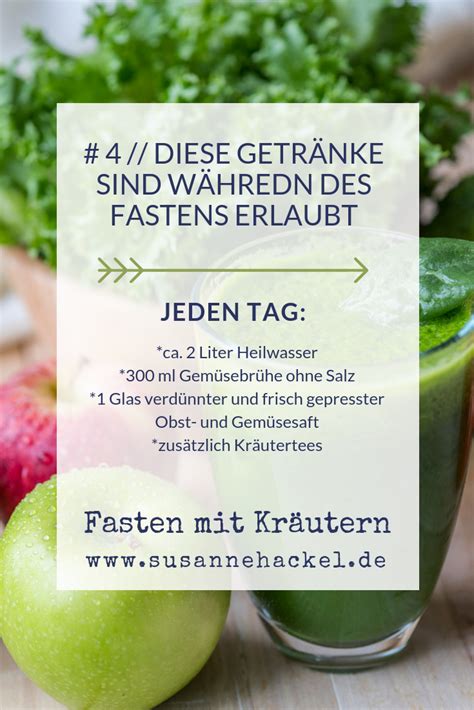 Was darf ich während einer Fastenkur trinken