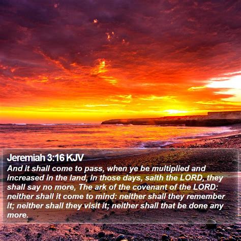 Jeremiah 316 Kjv And It Shall Come To Pass When Ye Be Multiplied