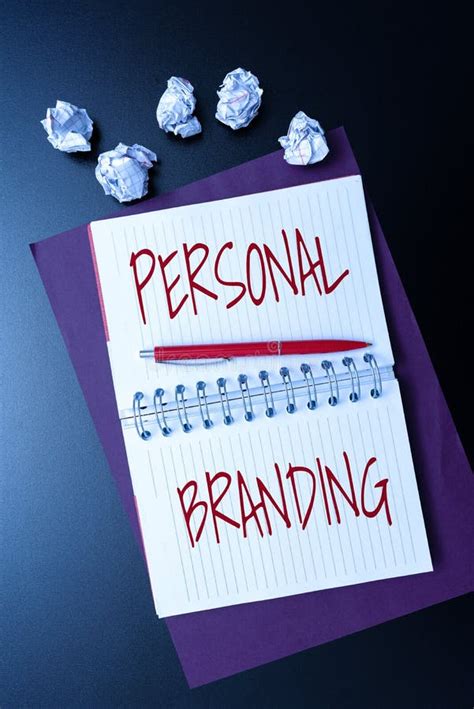 Writing Displaying Text Personal Branding Business Concept Practice Of