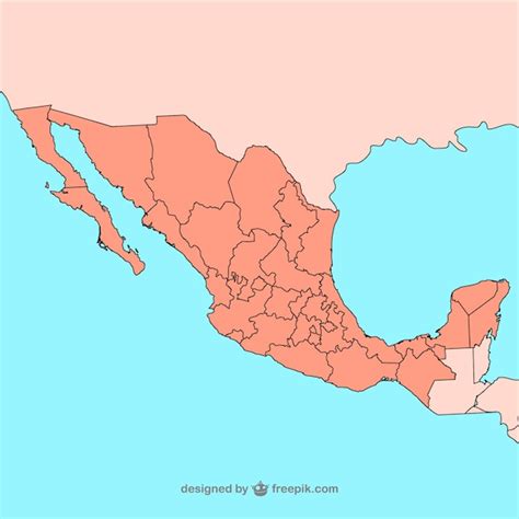 Mapa Mexico Vector Gratis Vector