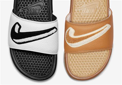 Maybe you would like to learn more about one of these? Nike Benassi JDI Slides - Chenille Swoosh | SneakerNews.com