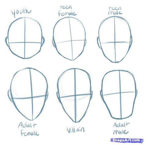 How To Draw Manga Heads By Puzzlepieces Online Drawing