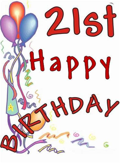 21st Birthday Pictures Clip Art