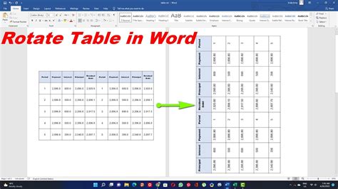 How To Rotate A Table In Microsoft Word Youtube
