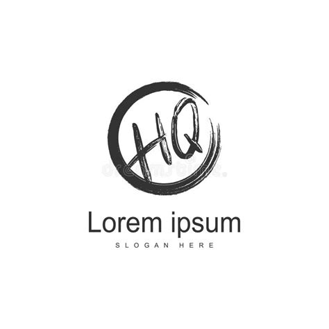 Initial Hq Logo Template With Modern Frame Minimalist Hq Letter Logo