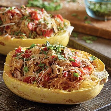 Spaghetti Squash Boats With Bacon And Mushrooms Fred Meyer
