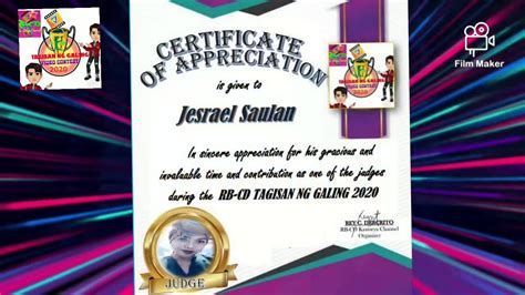 Certificate Of Appreciation For Judges Youtube