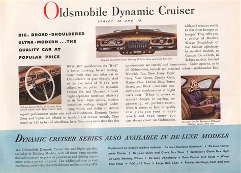 1942 Oldsmobile Motor Cars Brochure