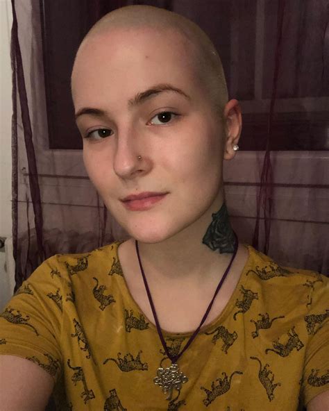 Jana Vondráková on Instagram Bald again baldgirl buzzcut headshave