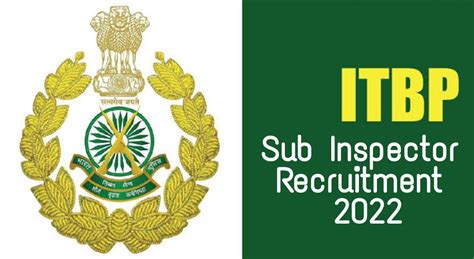 Itbp Sub Inspector Recruitment Th Passed Jobs