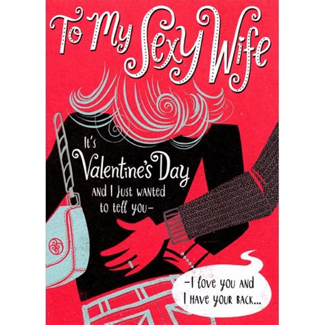 designer greetings hand on back sexy wife funny valentine s day card