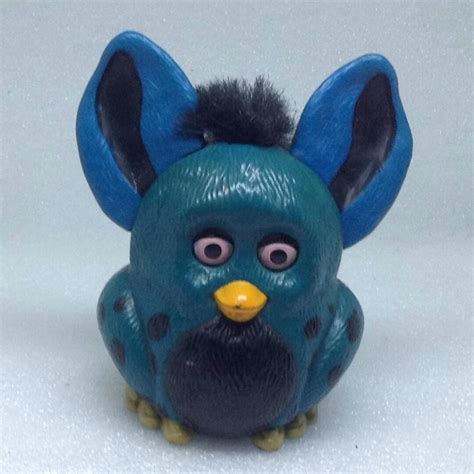 2005 Burger King Furbies Blue And Black Furby With Flapping Ears