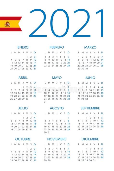 Calendar 2021 Illustration Argentinian Versionweek Starts On Sunday