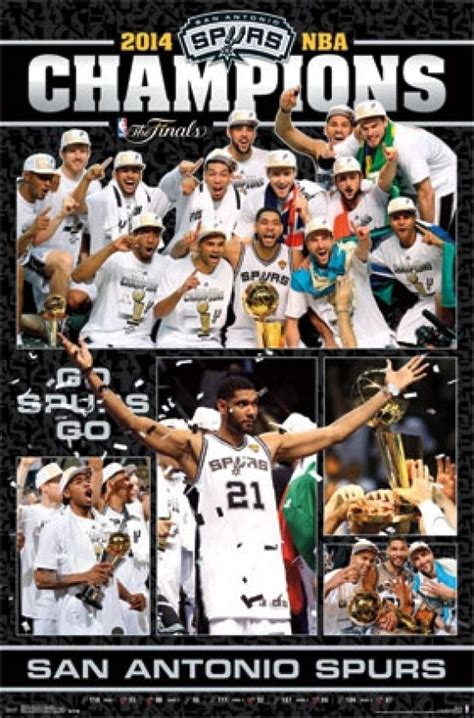 2014 San Antonio Spurs Nba Finals Celebration Poster Print 24 X 36