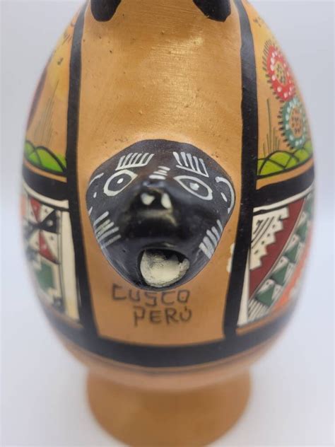 Vintage Peruvian Chicha Pitcher Marked Cusco Peru Hand Etsy