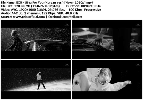 Doraseomyeon huhoehaedeon mal sagwahal tejiman geunyang deureoyo, i'll sing for you. Download MV EXO - Sing for You Naver HD 1080p