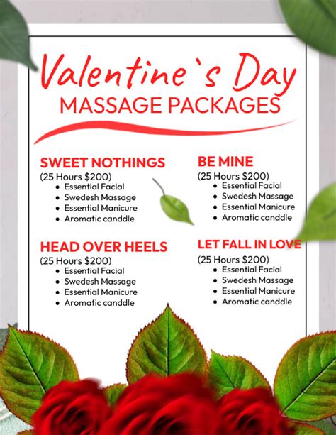 Valentines Day Massage Package Template Postermywall