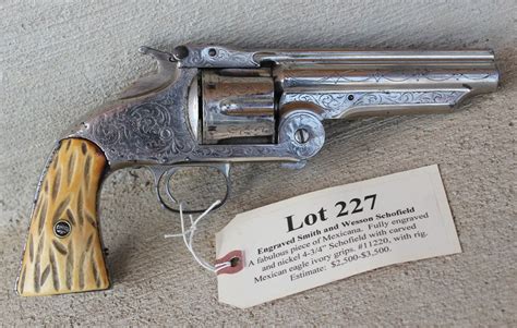 Engraved Smith And Wesson Schofield Revolver