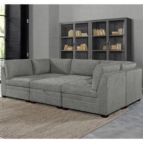 The modular design of a sectional offers the freedom to rearrange your. Thomasville Tisdale Light Grey 6 Piece Modular Fabric Sofa | Costco UK
