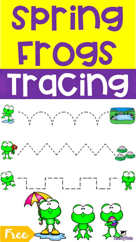 Welcome spring together with these creative and sensory outdoor activities. Spring Frogs Tracing Activity : FREE 7 Fascinating Tracing ...