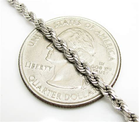 To give you a good rough estimate, assuming you 14k gold chain necklace is 24″ and 5mm thick, it should weigh 44.88g. 14K Hollow White Gold Rope Chain 20-22 Inch 2.5mm