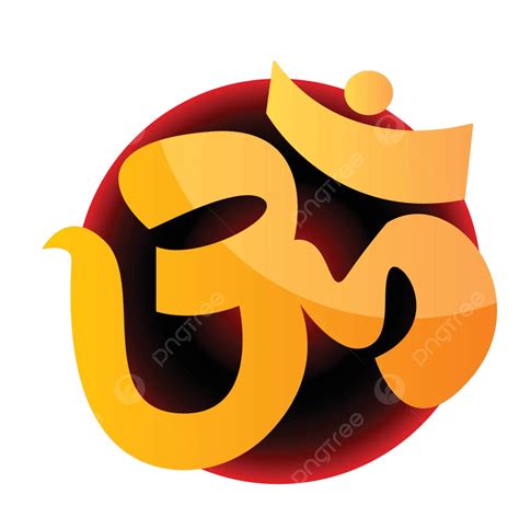 Vector Illustration Of The Sacred Om Symbol From Hinduism On A White