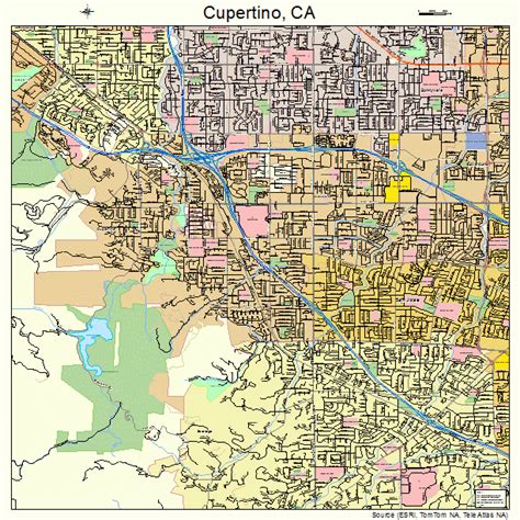 Cupertino California Street Map 0617610