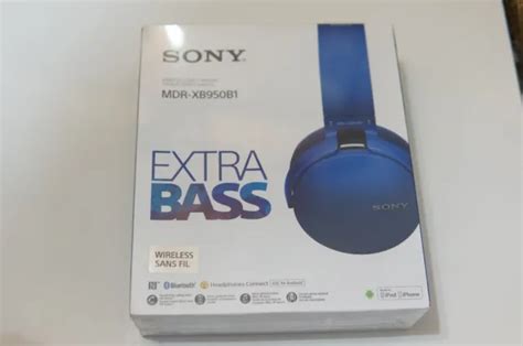 New Sony Mdr Xb950b1 Extra Bass Wireless Over Ear Headphones Blue Wapp