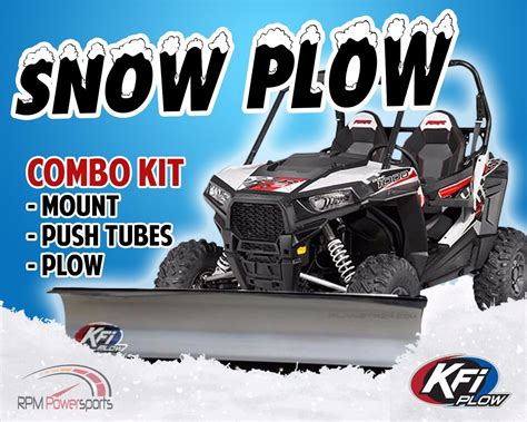 Kfi Utv 72 Snow Plow Kit Combo Polaris Rzr 800 570 Rzr 4 2008 2017 Ebay