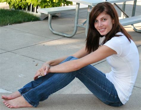 Blue Skinny Jeans Barefoot White Top Smiling A Photo On Flickriver