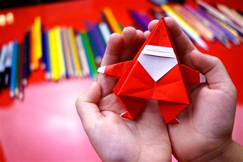 How To Fold An Origami Santa Claus Art For Kids Hub
