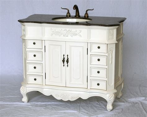 Vanity colors and finishes vanities come in all types of colors and materials, including glass, metal and wood. 42" Adelina Antique Style Single Sink Bathroom Vanity in ...