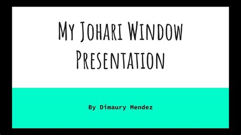 Johari Window Presentation Hot Sex Picture