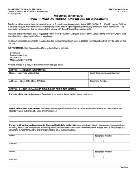 Hipaa Release Form Wisconsin Fill Out And Sign Online Dochub