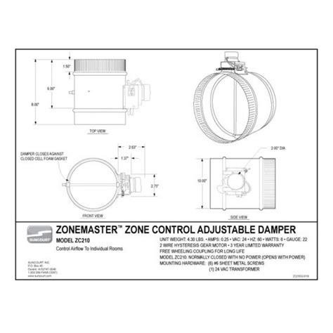 Find Suncourt Zonemaster 10 In Adjustable Normally Closed Airflow