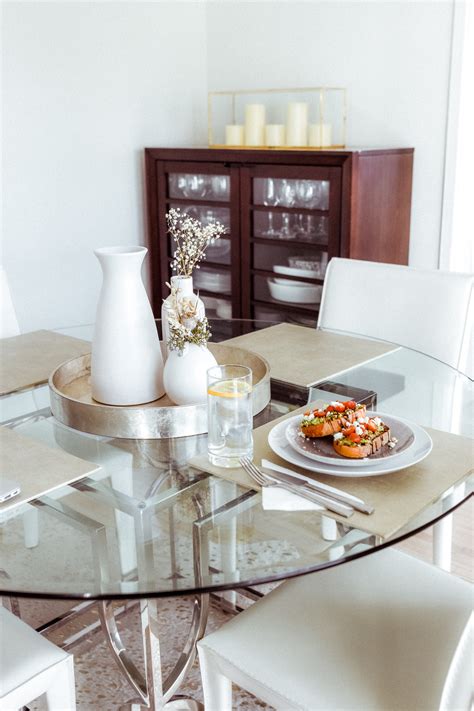 Our Everyday Dishes & A Mini Dining Room Tour | Glass dining table