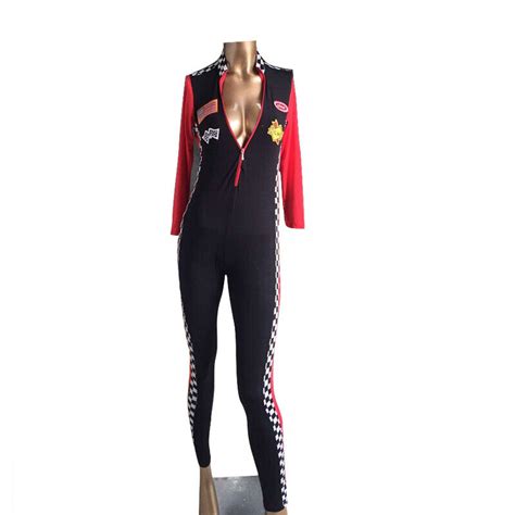 Sexy Race Car Driver Costume Racing Girl Jumpsuit Uniform Ebay