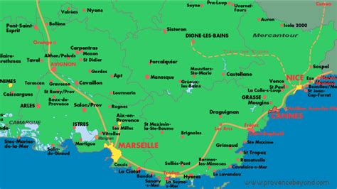 Provence France Rail Map By Provence Beyond