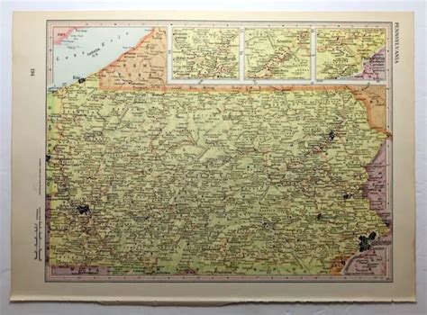 Vintage Pennsylvania Atlas Map 1968 Collectors Edition Ebc Atlas Of
