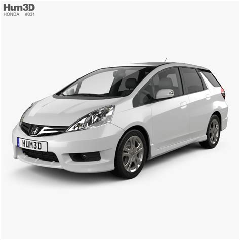 Aracın ağırlığı yakıt tüketimini, akselerayon dinamiğini, frenleme mesafesini vs. Honda Fit (Jazz) Shuttle 2012 3D model - Vehicles on Hum3D